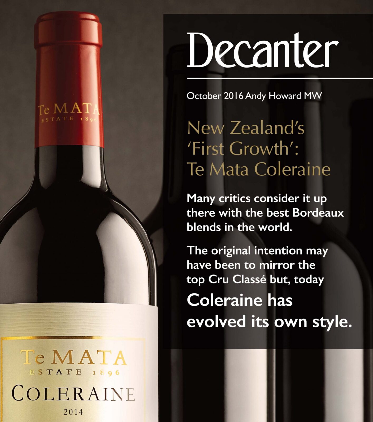 ‘New Zealand’s First Growth’ – Decanter’s Andy Howard MW on Te Mata Coleraine